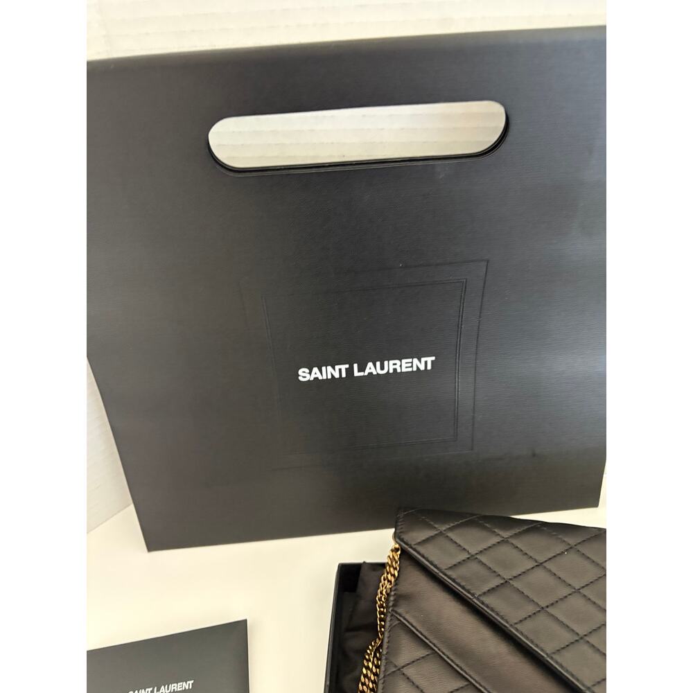 Yves Saint Laurent Black Medium Pouch - Fleur Corrigee Pigmentee - NEW - Picture 4 of 9
